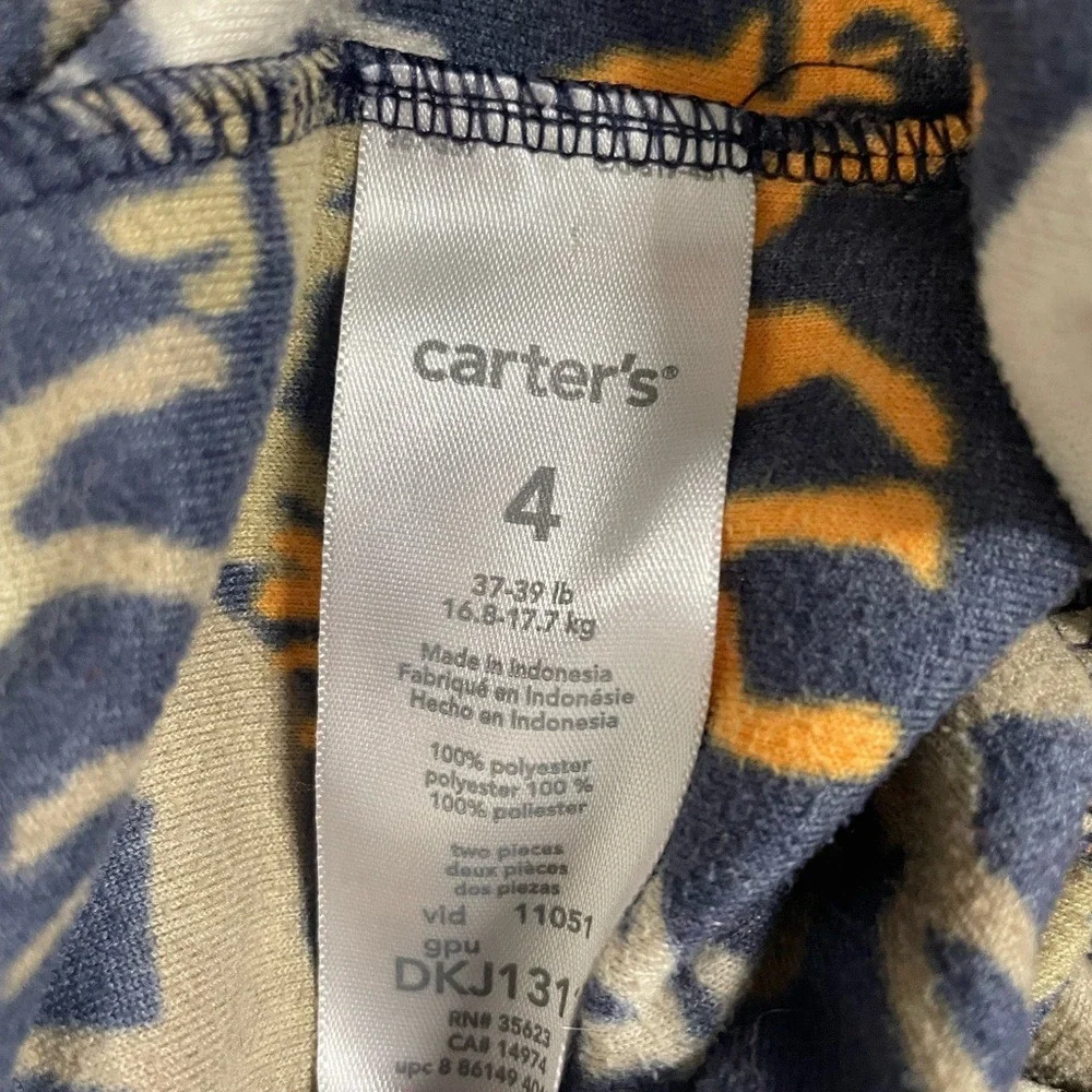 Moose Print Pajama Pants Loungewear‎ Sleepwear Orange White Blue